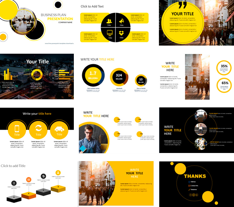 fee-powerpoint-templates-business-download-yellow-and-black