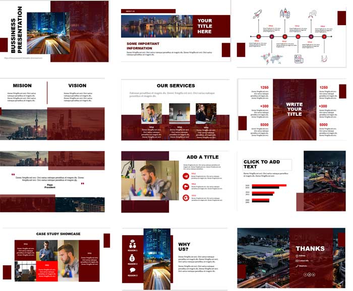Screenshots powerpoint templates business free download