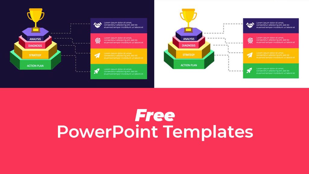 3D PowerPoint infographic for business