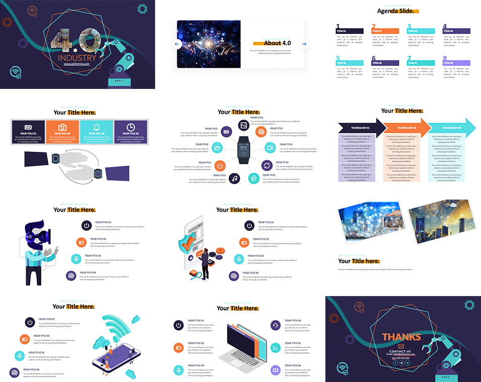 4.0 industry free powerpoint template