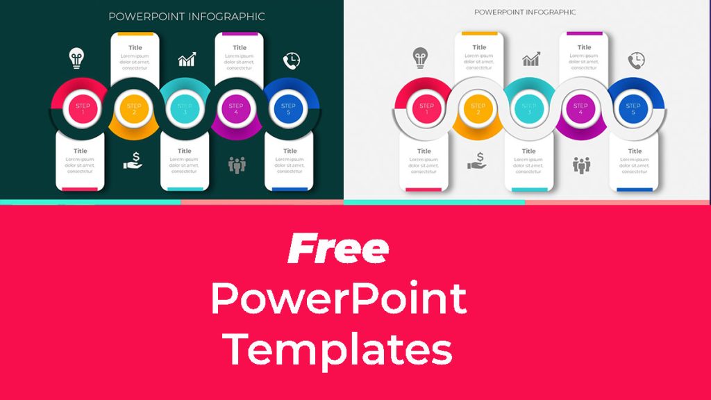 5 step process powerpoint infographic