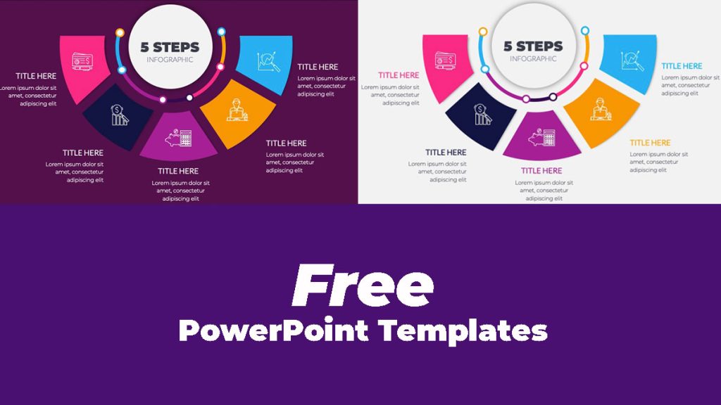 5 steps powerpoint infographic free
