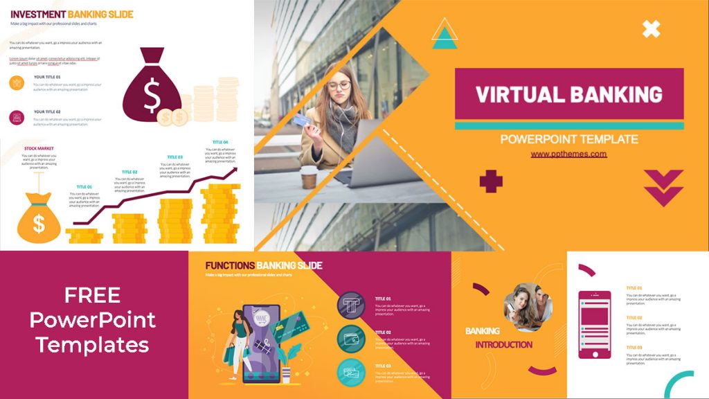 virtual banking powerpoint infographics and presentation