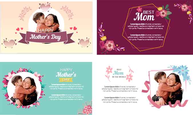 Cards mothers day powerpoint templates preview