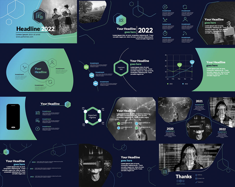 blue powerpoint template