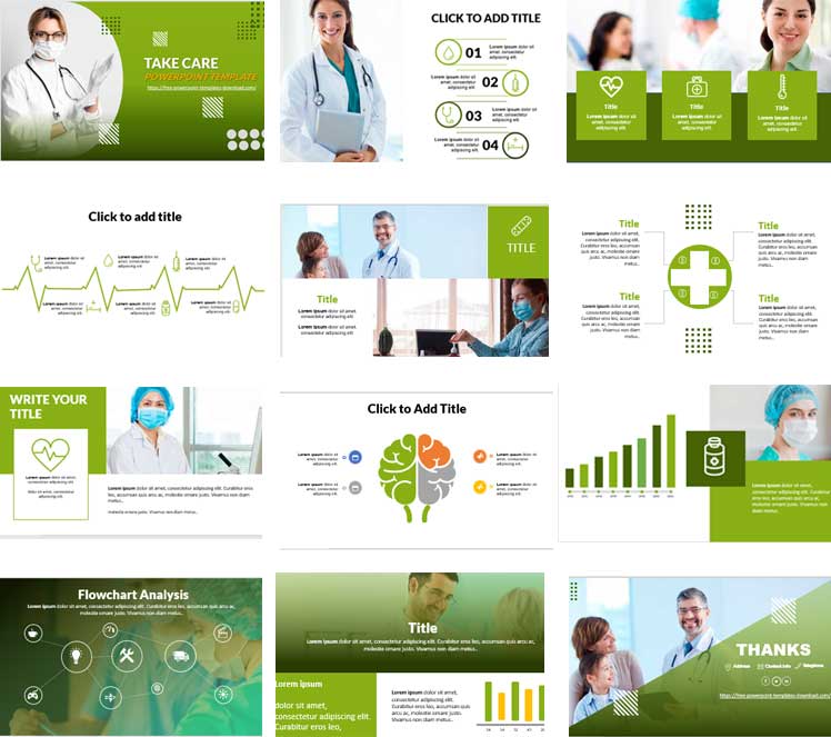 Green free powerpoint templates healthcare
