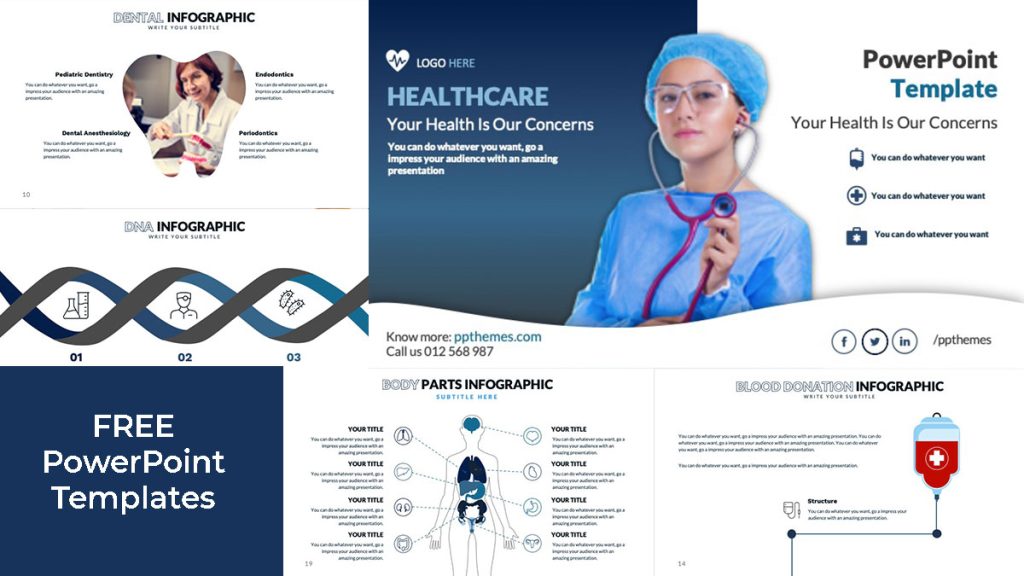 Medical PowerPoint infographics for presentations template