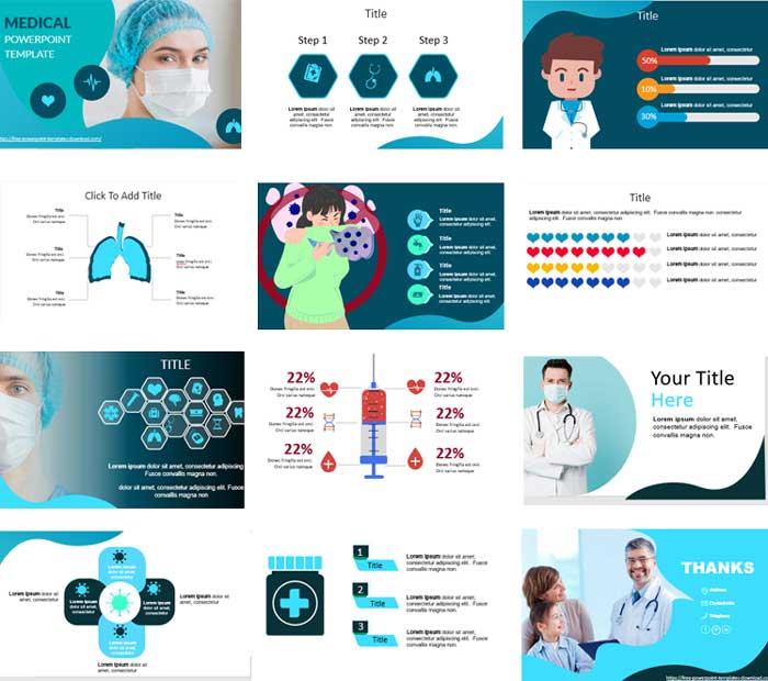 Medical shapes powerpoint templates
