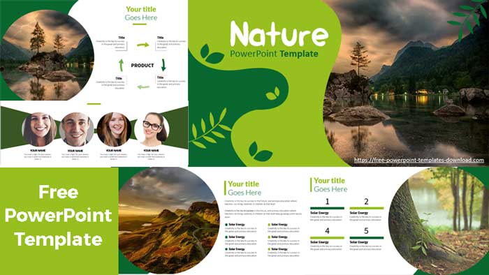 Green Slides for powerpoint templates presentation 