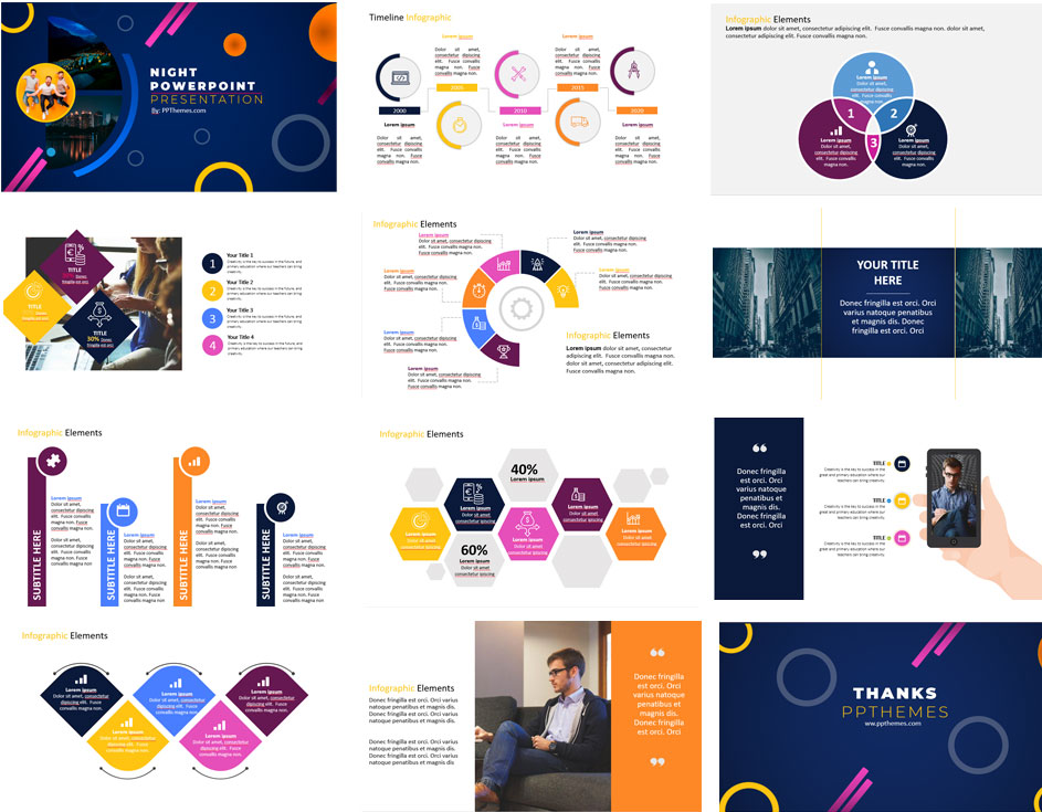Night Presentation PowerPoint Templates