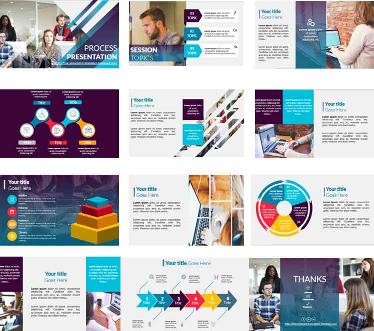 Process presentation PowerPoint Templates