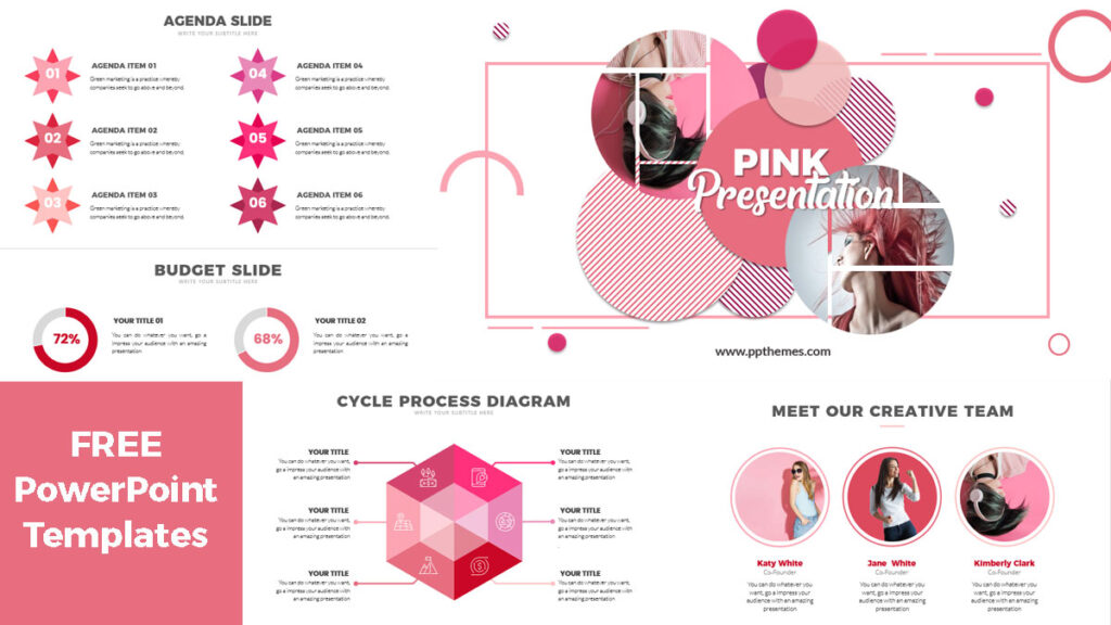 Pink design PowerPoint Presentation
