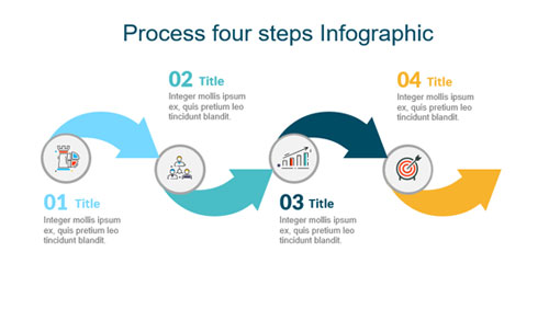 Process four steps Infographic