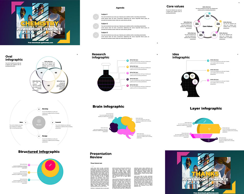 Chemistry PowerPoint temp[late for free by PPThemes