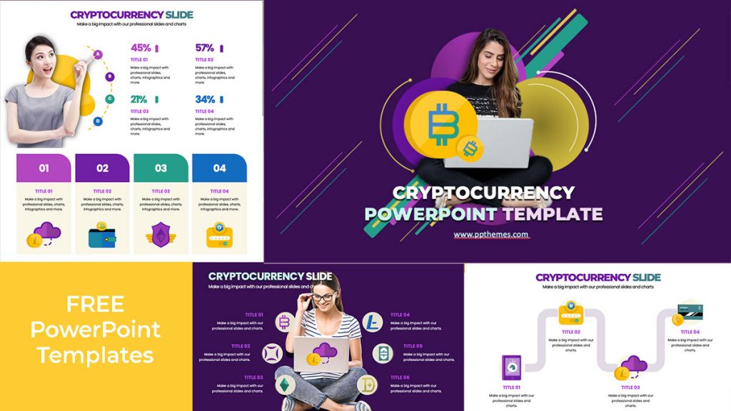cryptocurrency Infographics free PowerPoint templates