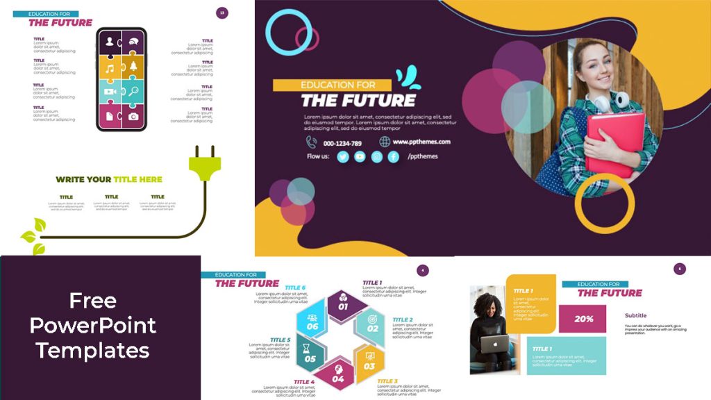 free education for the future powerpoint template