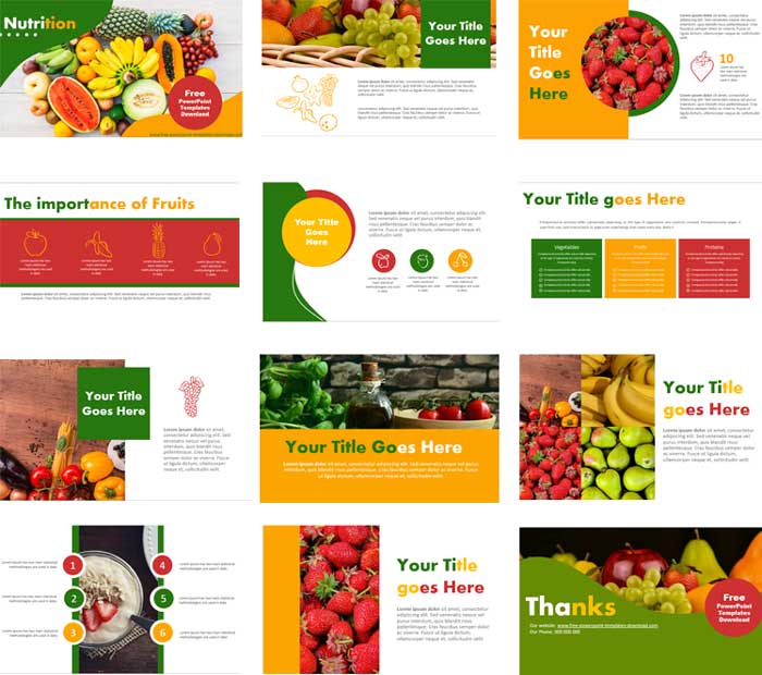 free nutrition powerpoint templates preview