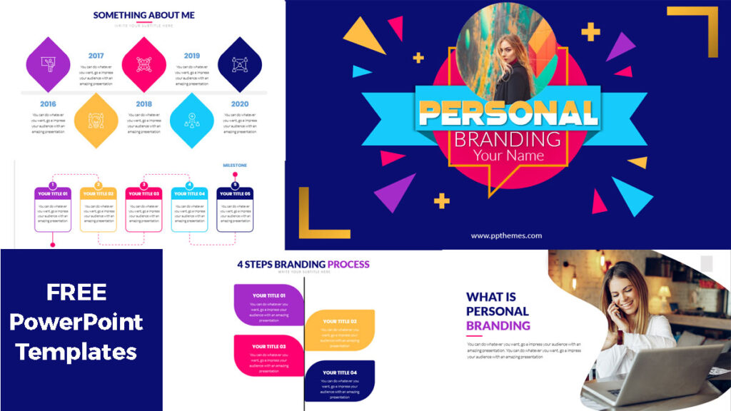 personal branding powerpoint template with infographics