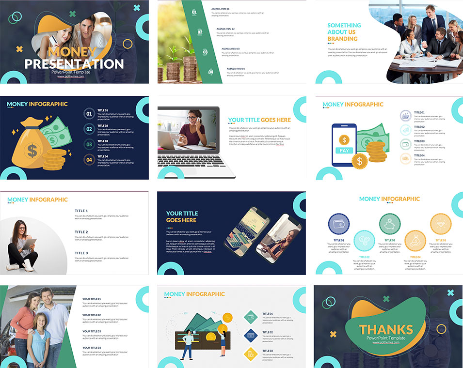 Money PowerPoint infographics and Presentation slides