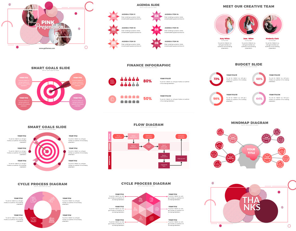 Pink design PowerPoint Presentation