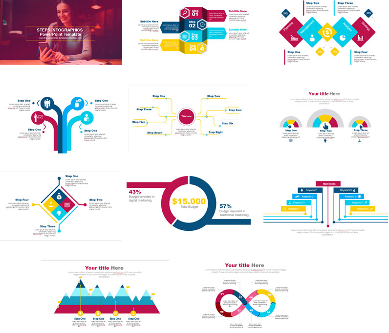 Step-infographic-ppt-template