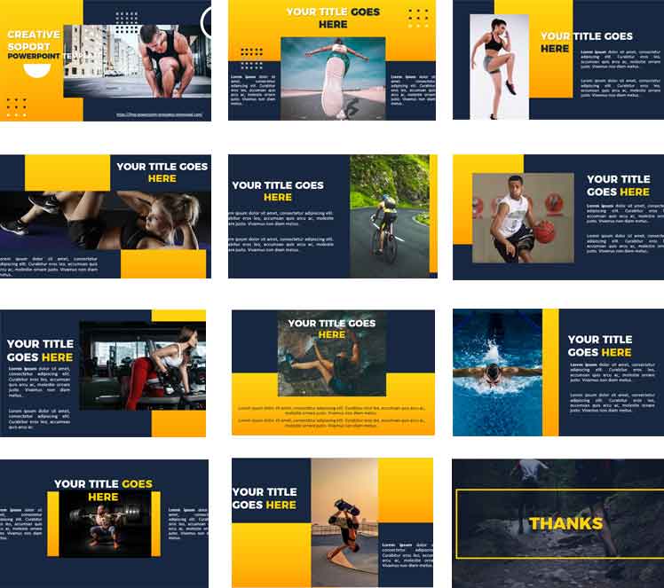 Preview Creative Sport Slides for PowerPoint Presentation