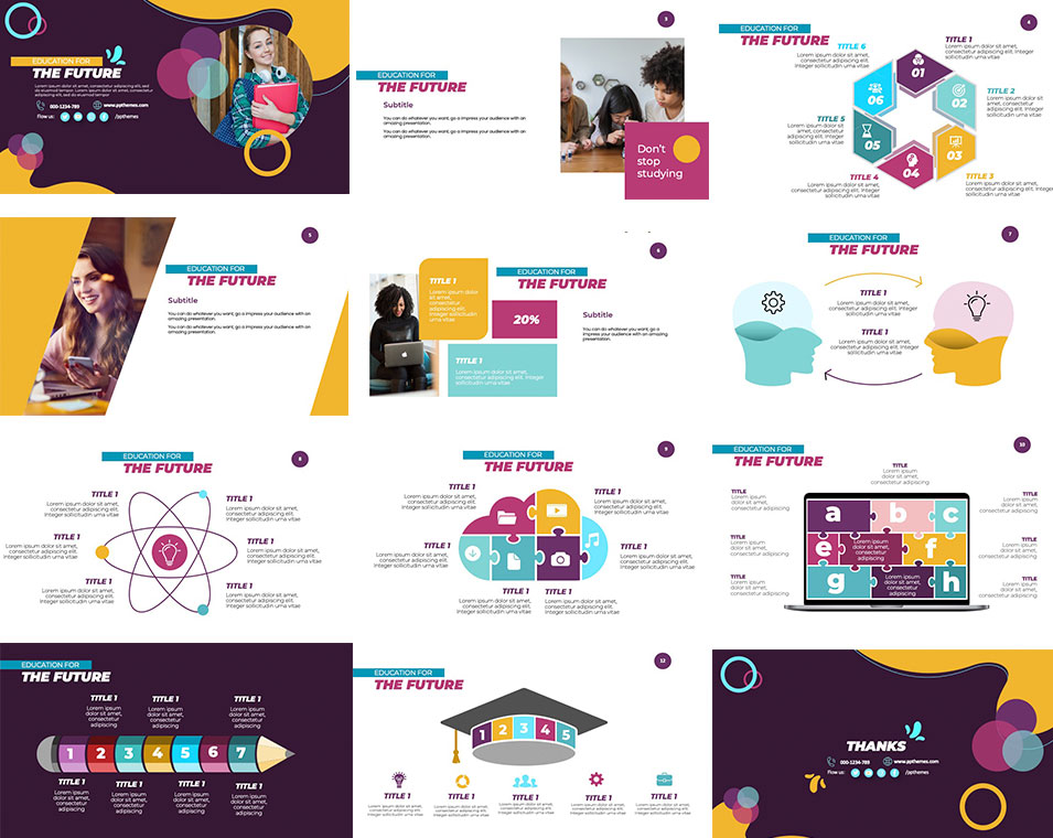 free education for the future powerpoint template