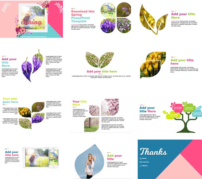 preview screenshots spring powerpoin templates