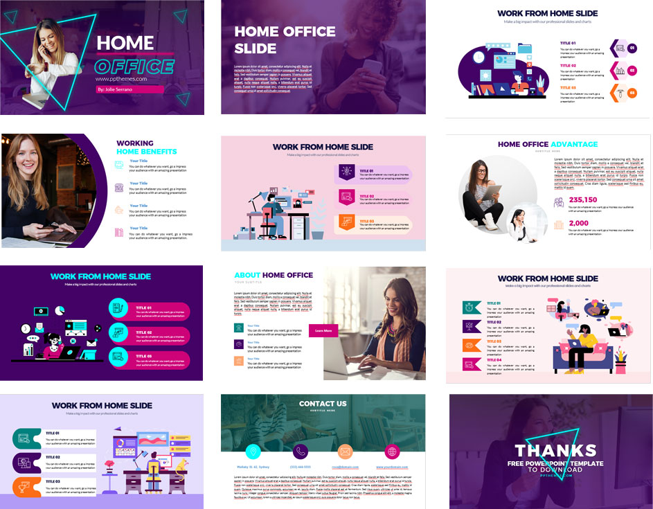Home Office PowerPoint Presetation Free Download