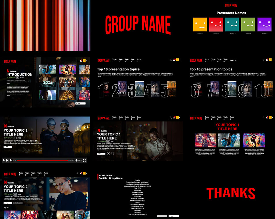 Netflix powerPoint Template