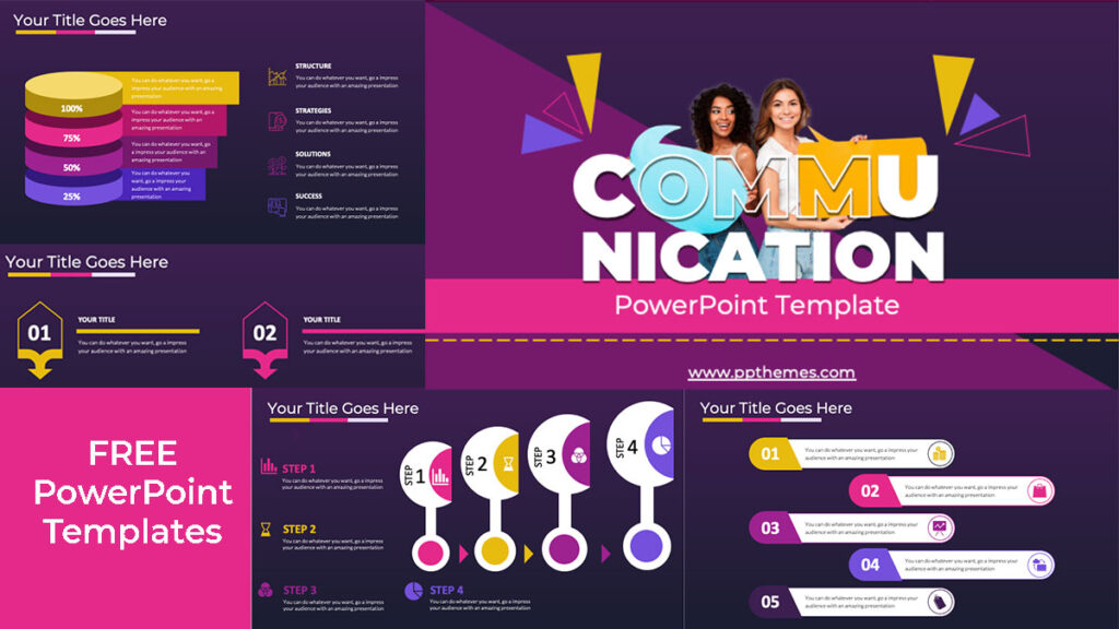 free communication infographics for powerpoint