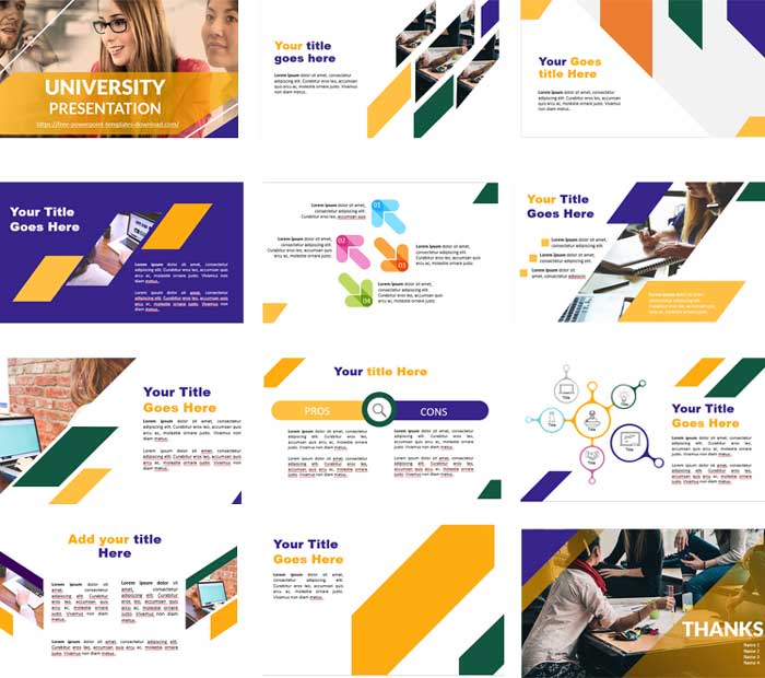 Preview University presentation PowerPoint Template