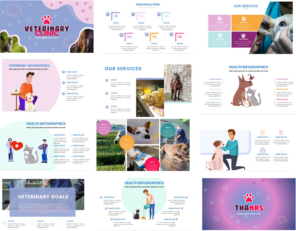 Veterinary Cliclin PowerPoint Templates Presentation