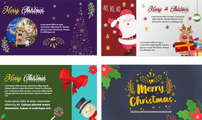 Screenshoot Christmas Card to edit in PowerPoint Templates
