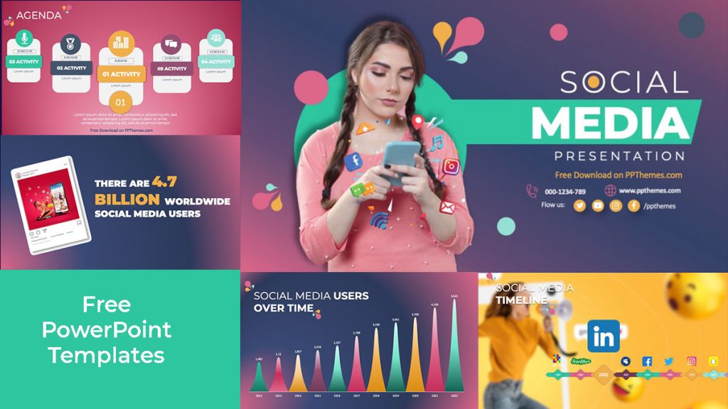 social media powerpoint presentation by ppthemes