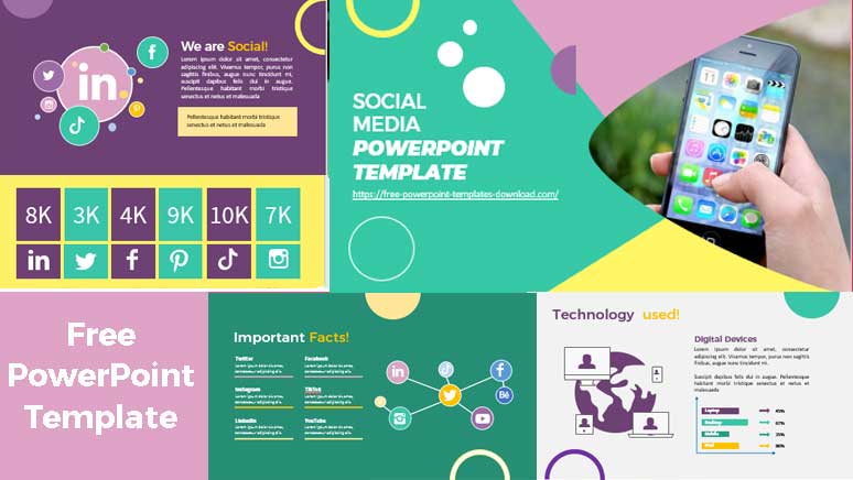 Preview images social media powerpoint templates