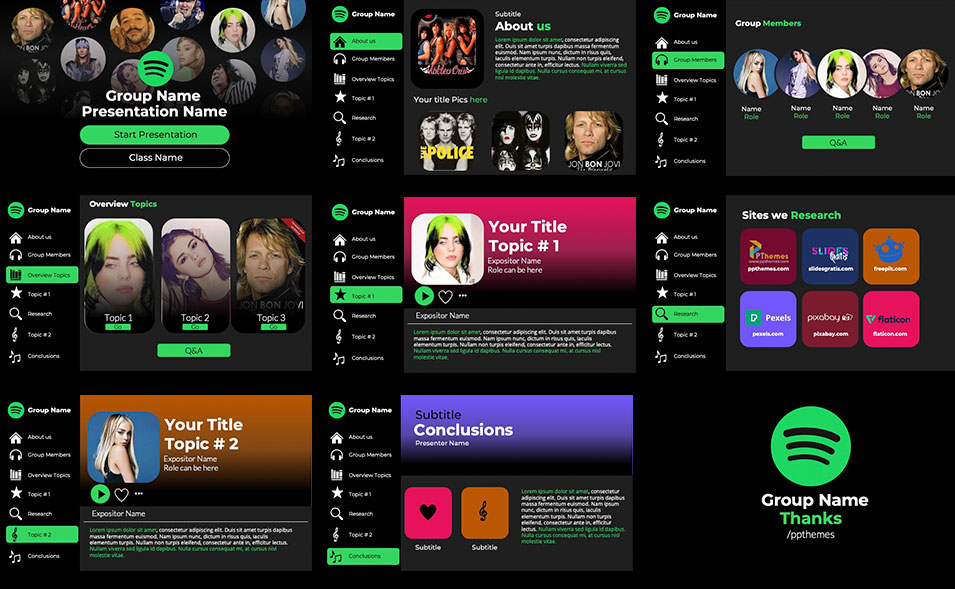 Spotify PowerPoint Template
